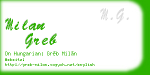 milan greb business card